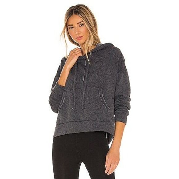 FP Movement by Free People Tops - Free People Movement Work It Out Charcoal Cropped Hoodie Athletic Casual Women's